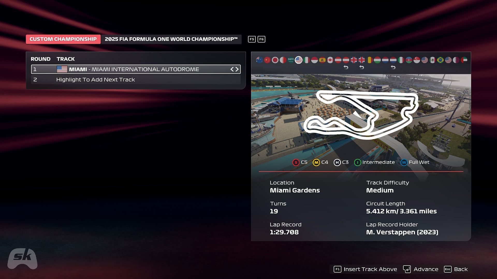 Miami International Autodrome in F1 25 (Images via EA Sports/SK Gaming)